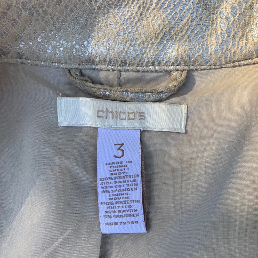 Chico’s Snake Print Jacket - Picture 7 of 8